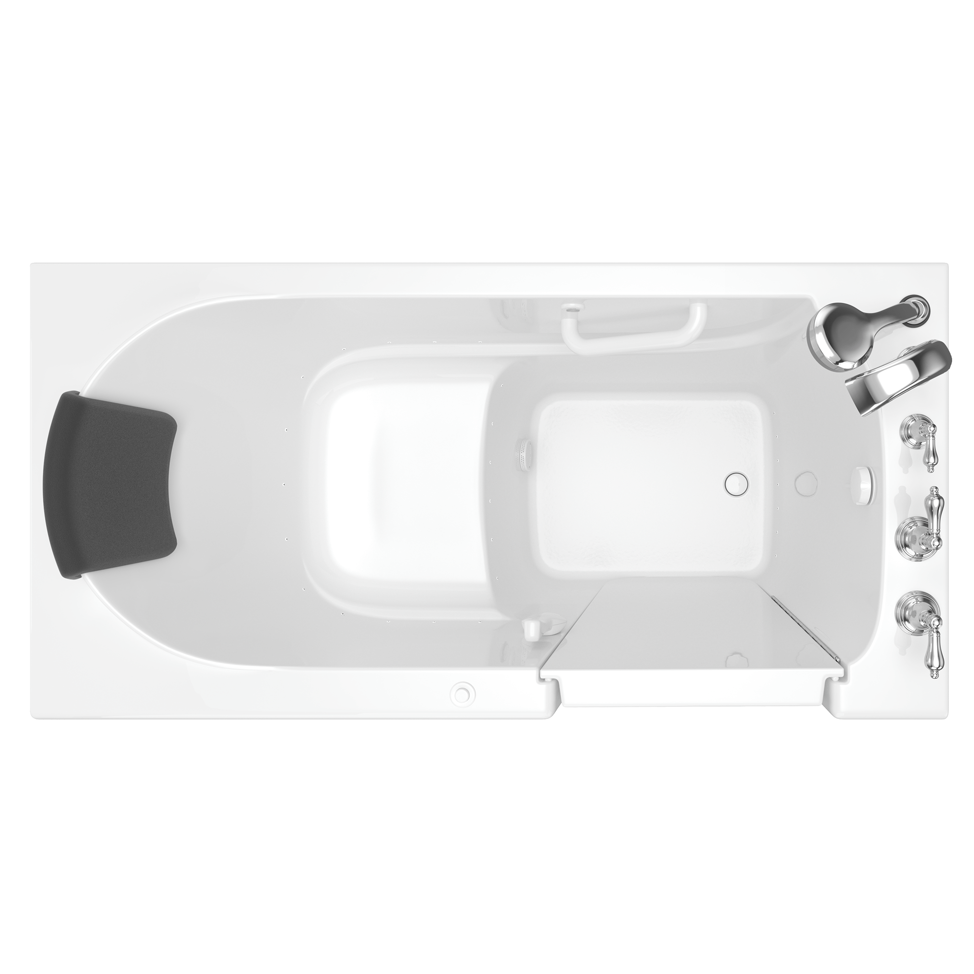 Gelcoat Premium Series 30 x 60  Inch Walk in Tub With Air Spa System   Right Hand Drain With Faucet WIB WHITE